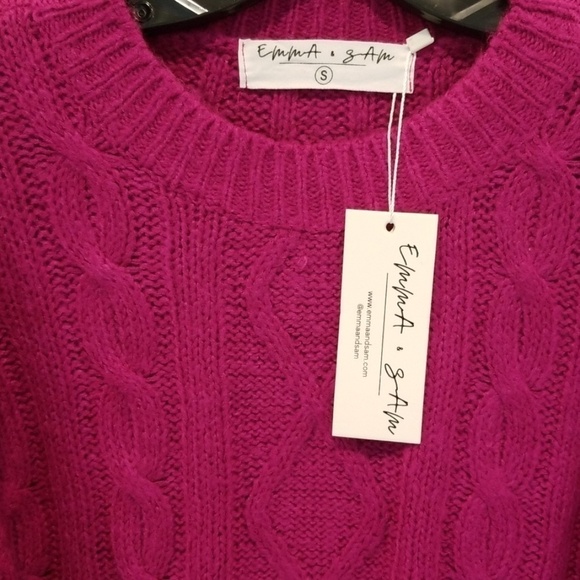 💕LF EMMA & SAM💕 Cable Knit Crew Neck Sweater - Picture 7 of 8